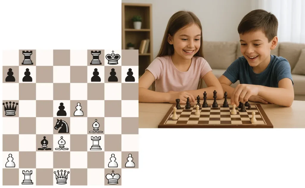 Kids learning chess - Enfants apprenant les Échecs - Niños aprendiendo al Ajedrez